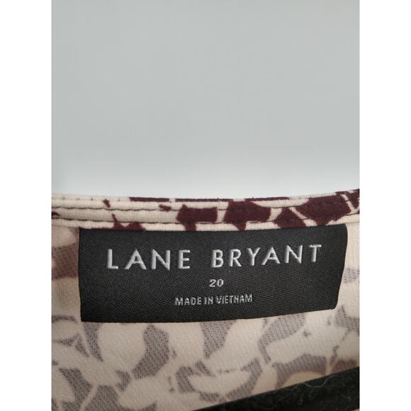 Lane Bryant‎ Lena Dress Plus 20 V-Neck High Low Midi Short Flutter Sleeve Brown - Picture 7 of 12